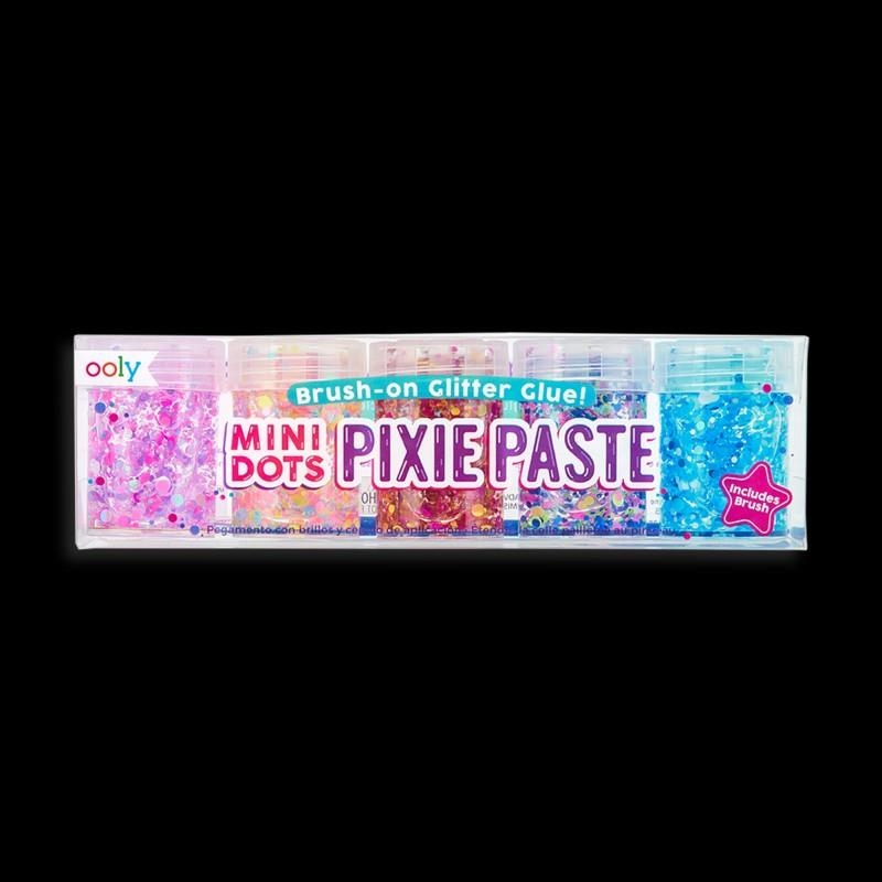 OOLY MINI DOTS PIXIE PASTE GLITTER 5 COLORES + 1 PINCEL | 810078032670 | Librería Castillón - Comprar libros online Aragón, Barbastro