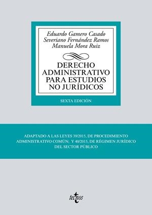 Derecho Administrativo para estudios no jurídicos | 9788430977390 | Gamero Casado, Eduardo; Fernández Ramos, Severiano; Mora Ruiz, Manuela | Librería Castillón - Comprar libros online Aragón, Barbastro