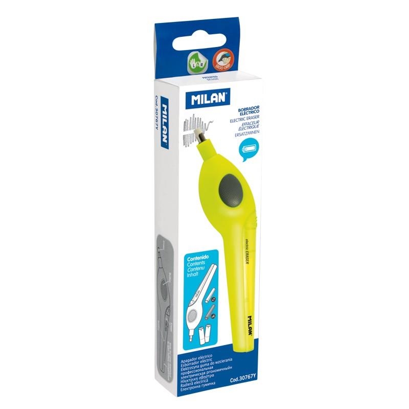 BORRADOR ELECTRICO CON RECAMBIOS MILAN 30767Y AMARILLO | 8411574078678 | Librería Castillón - Comprar libros online Aragón, Barbastro