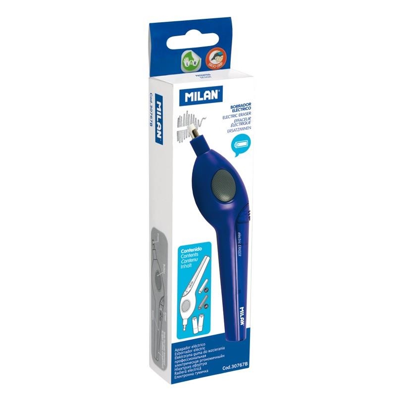 BORRADOR ELECTRICO CON RECAMBIOS MILAN 30767B AZUL | 8411574078661 | Librería Castillón - Comprar libros online Aragón, Barbastro
