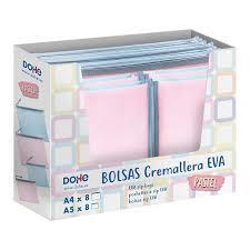 BOLSA CREMALLERA DOHE A5 AZUL PASTEL | 8421938915389 | Librería Castillón - Comprar libros online Aragón, Barbastro