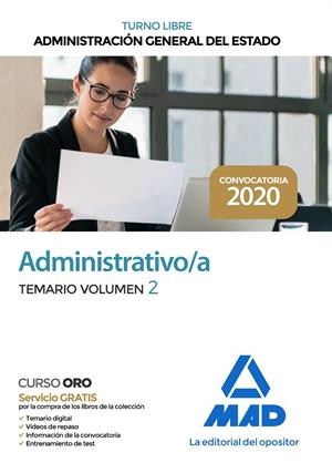 Administrativo de la Administración General del Estado (Turno Libre). Temario vo | 9788414236956 | No disponible | Librería Castillón - Comprar libros online Aragón, Barbastro