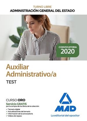 Auxiliar Administrativo de la Administración General del Estado. Test | 9788414236826 | No disponible | Librería Castillón - Comprar libros online Aragón, Barbastro