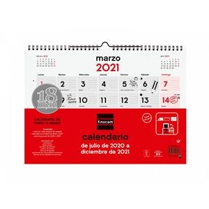 CALENDARIO PARED 18M 2020 2021  FINOCAM | 8422952199571 | Librería Castillón - Comprar libros online Aragón, Barbastro