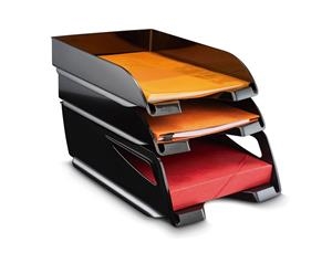 SET 3 BANDEJA SOBREMESA CEP PLASTICO 100% RECICLADA DE GRAN CAPACIDAD NEGRO  | 3462159013480 | Librería Castillón - Comprar libros online Aragón, Barbastro