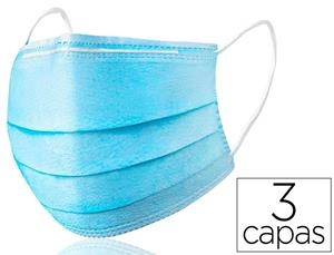 Mascarilla facial higienica desechable 3 capas. | 9999900011395 | Librería Castillón - Comprar libros online Aragón, Barbastro