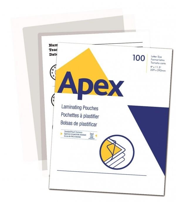 BOLSA PLASTIFICAR APEX A3 100UD 125 MIC 60034 | 0043859584871 | Librería Castillón - Comprar libros online Aragón, Barbastro