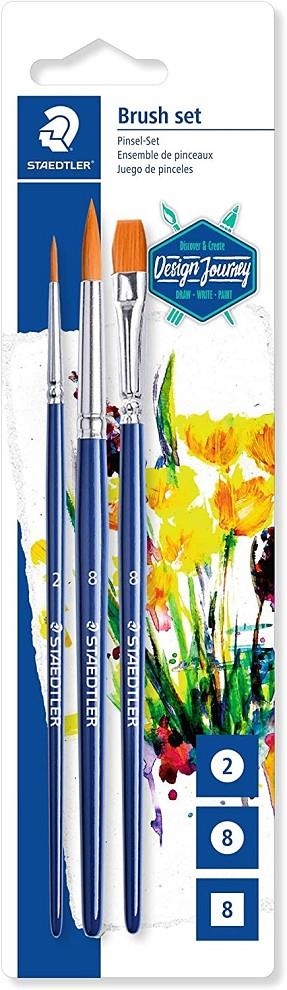 JUEGO DE 3 PINCELES STAEDTLER 989 SBK3 3 (PINCELES 2 Y 8 Y PLANO DEL 8) | 4007817028452 | Librería Castillón - Comprar libros online Aragón, Barbastro