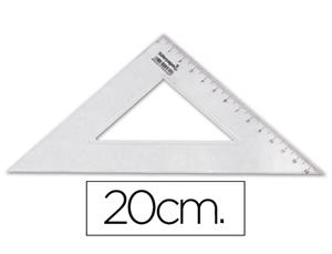Escuadra liderpapel 20 cm plastico cristal | 8423473204300 | Librería Castillón - Comprar libros online Aragón, Barbastro