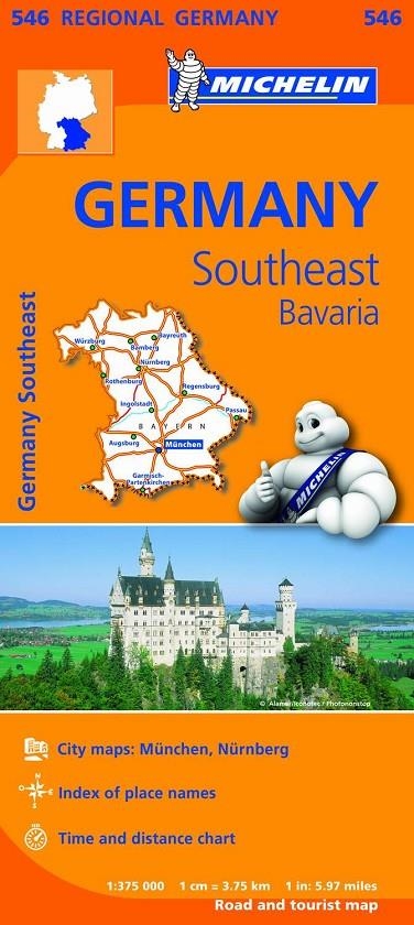 Mapa Regional Germany Southeast, Bavaria | 9782067183698 | MICHELIN | Librería Castillón - Comprar libros online Aragón, Barbastro