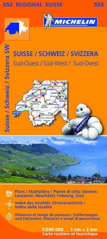 Mapa Regional Suisse Sud-Ouest/ Schweiz Süd-West/ Svizzera Sud.Ouest | 9782067183742 | MICHELIN | Librería Castillón - Comprar libros online Aragón, Barbastro