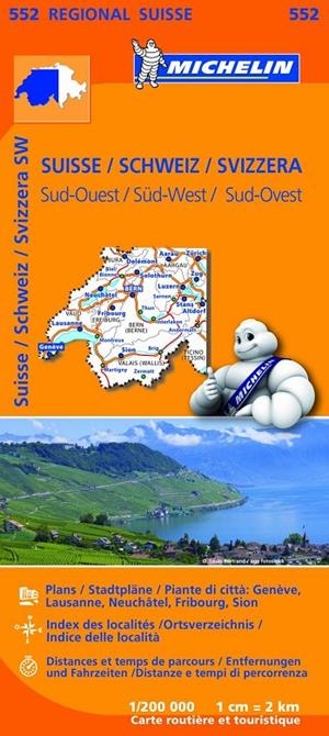 Mapa Regional Suisse Sud-Ouest/ Schweiz Süd-West/ Svizzera Sud.Ouest | 9782067183742 | MICHELIN | Librería Castillón - Comprar libros online Aragón, Barbastro