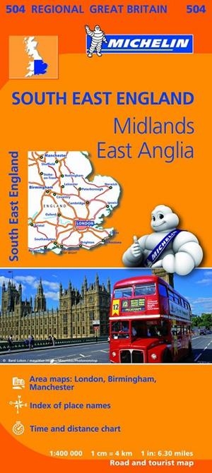 Mapa Regional South East England, Midlands, East Anglia | 9782067183346 | MICHELIN | Librería Castillón - Comprar libros online Aragón, Barbastro