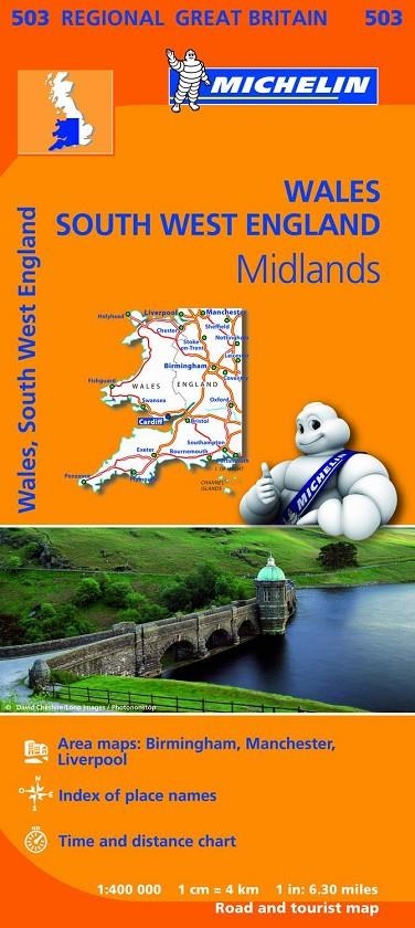 Mapa Regional Wales, South West England, Midlands | 9782067183308 | MICHELIN | Librería Castillón - Comprar libros online Aragón, Barbastro