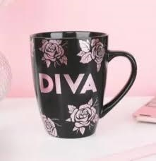 TAZA NEGRA CON ROSAS DIVA | 8432715126195 | Librería Castillón - Comprar libros online Aragón, Barbastro