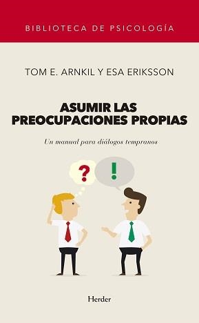 ASUMIR LAS PREOCUPACIONES PROPIAS | 9788425445705 | ARNKIL, TOM ERIK/ERIKSSON, ESA | Librería Castillón - Comprar libros online Aragón, Barbastro