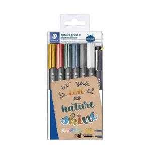 MARCADORES PUNTA PINCEL METALICOS STAEDTLER 7 COLORES 8321 TB7 | 4007817077917 | Librería Castillón - Comprar libros online Aragón, Barbastro
