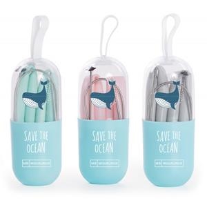 PAJITA REUTILIZABLE CON LIMPIADOR SAVE THE OCEAN | 8422593196939 | RPET | Librería Castillón - Comprar libros online Aragón, Barbastro