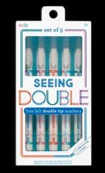 5 MARCADORES DE FELPA DE DOBLE PUNTA 130077 | 810078035534 | Librería Castillón - Comprar libros online Aragón, Barbastro