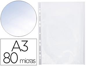 Funda multitaladro q-connect din a3 apaisada 80 micras cristal con apertura superior - bolsa de 10 | 5706002007157 | Librería Castillón - Comprar libros online Aragón, Barbastro