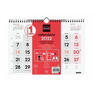 CALENDARIO 2022 PARED FINOCAM NUMEROS GRANDES M 300X210 MM NEUTRO | 8422952319429 | Librería Castillón - Comprar libros online Aragón, Barbastro