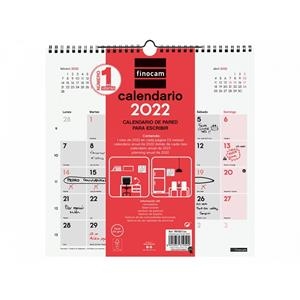 CALENDARIO 2022 PARED FINOCAM PARA ESCRIBIR L 340X320MM NEUTRO | 8422952319672 | Librería Castillón - Comprar libros online Aragón, Barbastro
