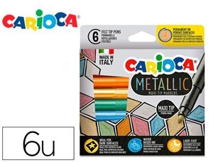 CARIOCA METALLIC MAXI CAJA 6 ROTULADORES DE COLORES SURTIDOS | 8003511431617 | Librería Castillón - Comprar libros online Aragón, Barbastro
