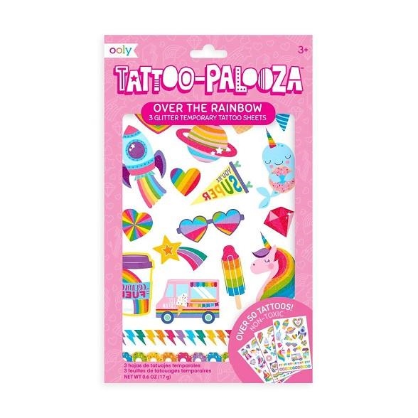 TATTOO PALOOZA - TATUAJES TEMPORALES ARCO IRIS (3 HOJAS) | 810078032700 | Librería Castillón - Comprar libros online Aragón, Barbastro