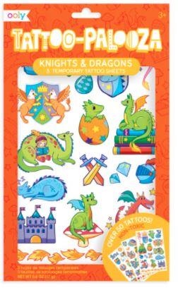 TATTOO PALOOZA - TATUAJES TEMPORALES REYES Y DRAGONES (3 HOJAS) | 810078035794 | Librería Castillón - Comprar libros online Aragón, Barbastro