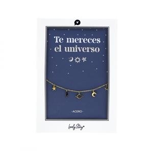COLGANTE DE ACERO ESTRELLAS TE MERECES EL UNIVERSO | 8435458016105 | LOVELY STORY | Librería Castillón - Comprar libros online Aragón, Barbastro