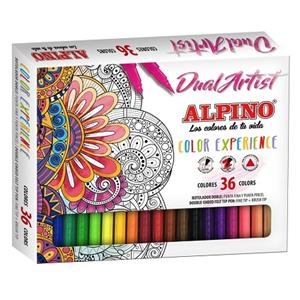 ROTULADORES DUAL ARTIST ALPINO 36 COLORES DOBLE PUNTA FINA + PINCEL | 8413240598916 | Librería Castillón - Comprar libros online Aragón, Barbastro