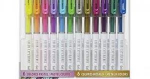 12 BOLIGARFOS DE GEL COLORES ALPINO / 6 COLORES PASTEL + 6 COLORES METALIZADOS | 8413240608622 | Librería Castillón - Comprar libros online Aragón, Barbastro