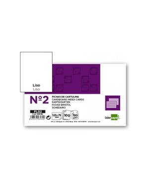 FICHA CARTULINA N.2 75X125MM 100UN LISA FL02 | 8423473035300 | Librería Castillón - Comprar libros online Aragón, Barbastro