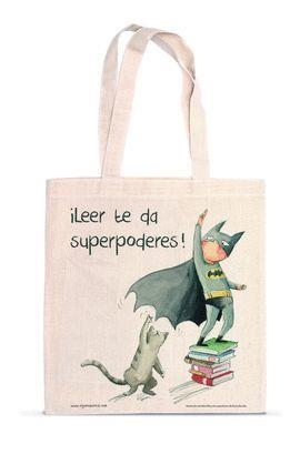 BOLSA TELA LEER TE DA SUPERPODERES 42X38CM | 2000011657277 | Librería Castillón - Comprar libros online Aragón, Barbastro