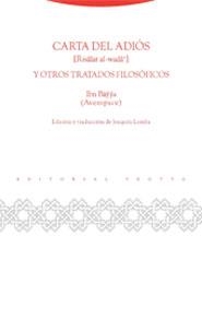 CARTA DEL ADIOS Y OTROS TRATADOS FILOSOFICOS | 9788481647914 | AVEMPACE | Librería Castillón - Comprar libros online Aragón, Barbastro