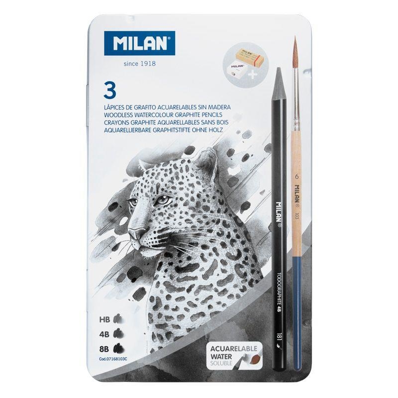ESTUCHE METAL 3 LÁPICES TODO GRAFITO + ACCESORIOS | 8411574095132 | Librería Castillón - Comprar libros online Aragón, Barbastro