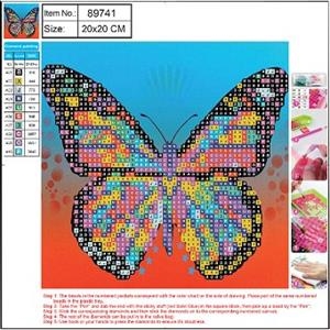 Mosaico de diamantes "mariposa" 20x20 cm SE89741 | 4030969897416 | Librería Castillón - Comprar libros online Aragón, Barbastro