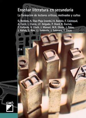 ENSEÑAR LITERATURA EN SECUNDARIA : LA FORMACION DE LECTORES | 9788478273935 | BORDONS, GLORIA ... [ET AL.] | Librería Castillón - Comprar libros online Aragón, Barbastro