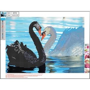 Mosaico de diamantes por números "CISNES" 30x40 cm | 4030969897539 | Librería Castillón - Comprar libros online Aragón, Barbastro