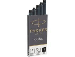 TINTA PLUMA ESTILOGRAFICA PARKER CAJA 5 CARTUCHOS NEGRO | 3501179503820 | Librería Castillón - Comprar libros online Aragón, Barbastro