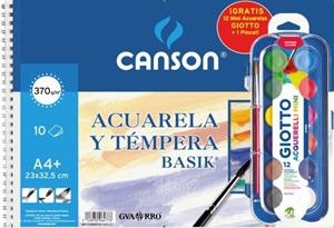 Bloc Acuarela y/o Témpera Espiral A4+ 10hojas 370gr CANSON | 3148950064776 | Librería Castillón - Comprar libros online Aragón, Barbastro