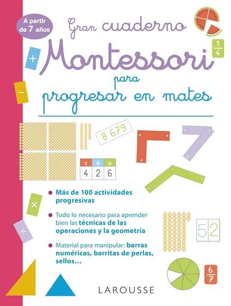 Gran cuaderno Montessori para progresar en mates. A partir de 7 años | 9788419436832 | Urvoy, Delphine | Librería Castillón - Comprar libros online Aragón, Barbastro