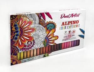 ROTULADORES ALPINO DUAL ARTIST 72 COLORES DOBLE PUNTA (FINA + PINCEL) | 8413240612025 | Librería Castillón - Comprar libros online Aragón, Barbastro