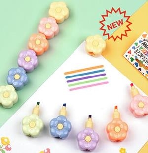 ROTULADORES FLUORESCENTES KAWAI 5 COLORES LITTLE ARTIST FLORES VINTAGE  | 8431234184440 | Librería Castillón - Comprar libros online Aragón, Barbastro