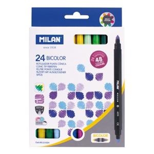ROTULADOR MILAN BICOLOR 24 COLORES | 8411574102649 | Librería Castillón - Comprar libros online Aragón, Barbastro