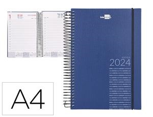 Agenda espiral liderpapel classic a4 2024 1 dia pagina portada polipropileno papel 60 gr color azul | 8423473058392 | Librería Castillón - Comprar libros online Aragón, Barbastro