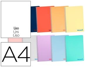 Cuaderno espiral liderpapel a4 wonder tapa plastico 80h 90 gr liso colores surtidos | 8423473107519 | Librería Castillón - Comprar libros online Aragón, Barbastro