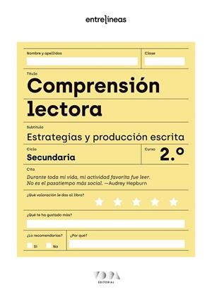 Entrelíneas 2. Comprensión lectora, estrategias y producción escrita | 9788418353635 | Varios autores | Librería Castillón - Comprar libros online Aragón, Barbastro