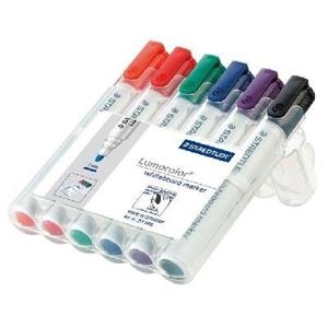 ROTULADORES PIZARRA BLANCA STAEDTLER LUMOCOLOR ESTUCHE 6 COLORES 351 WP6 | 4007817328941 | Librería Castillón - Comprar libros online Aragón, Barbastro