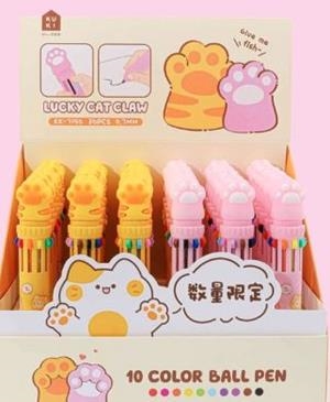 BOLIGRAFO 10 COLORES LUCHY CAT CLAW 0.7 mm | 8431234186581 | Librería Castillón - Comprar libros online Aragón, Barbastro